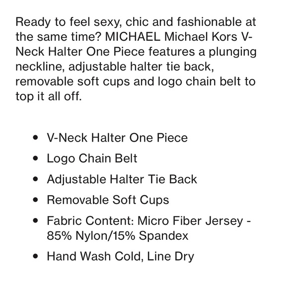 Michael Kors V Neck Monogrammed Chain - Picture 16 of 16